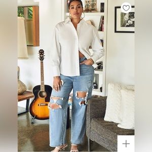 Eloquii Distressed Straight Leg Jean - Size 18